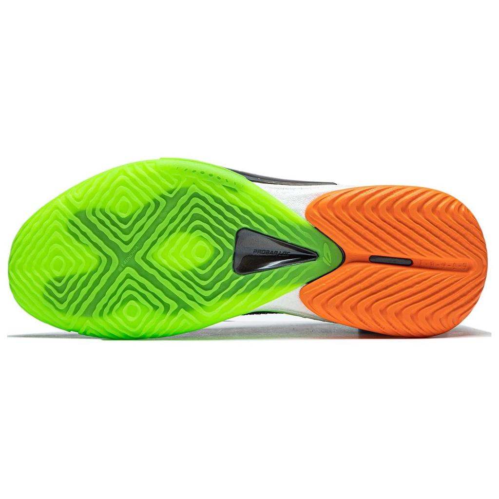 New LINING Speed 10 Basketball Shoes Men Low Top Black Green Orange ABAT085-2