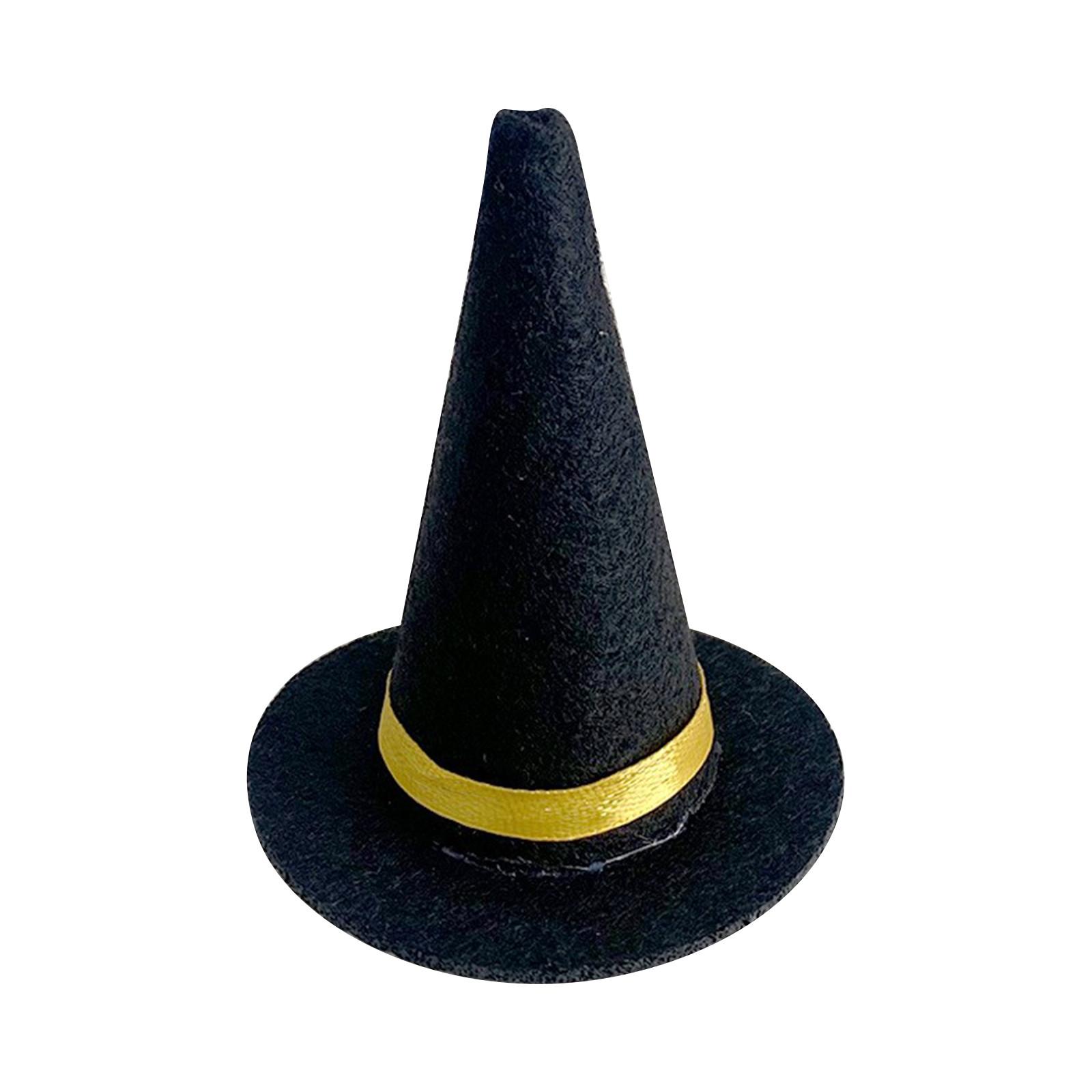 

Маленькая шляпа ведьмы с черными украшениями на Хэллоуин, 3,54 дюйма One Size чёрный