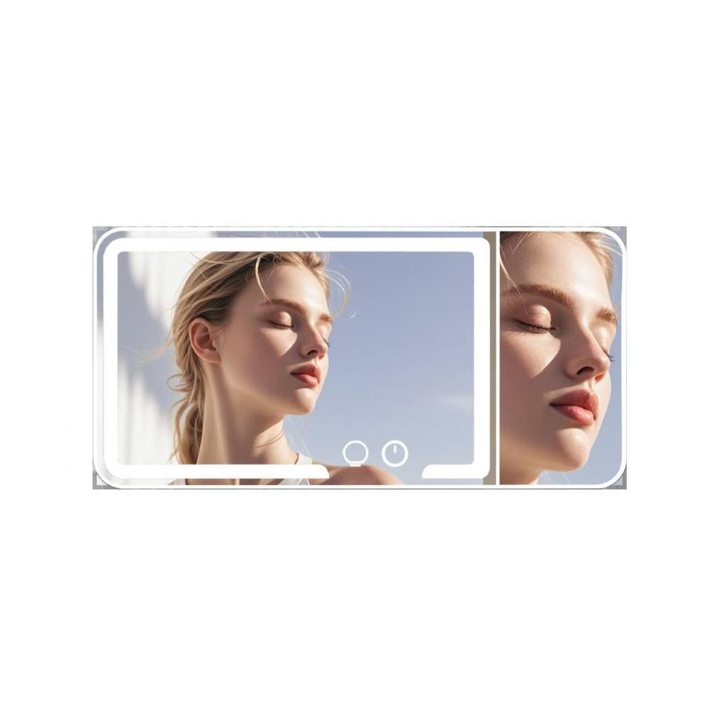 LED Light Car Sun Visor Makeup Mirror - Shatterproof HD Interior Dressing Mirror
