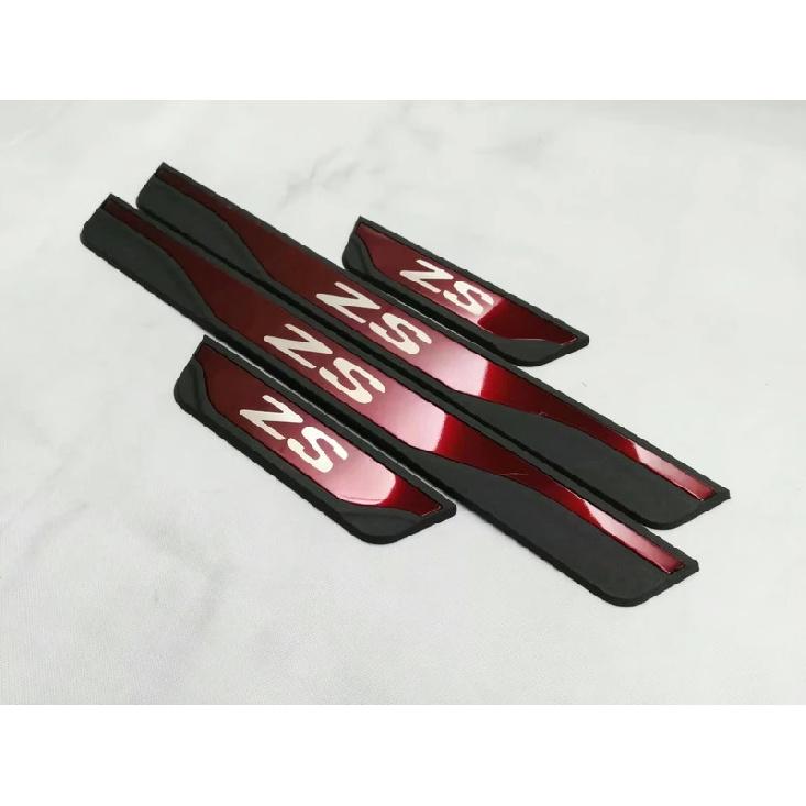 For MG ZS 2017 2018 2024 Door Sill Kick Scuff Plate Protector Guard Pedal Cover Car Styling Accessories