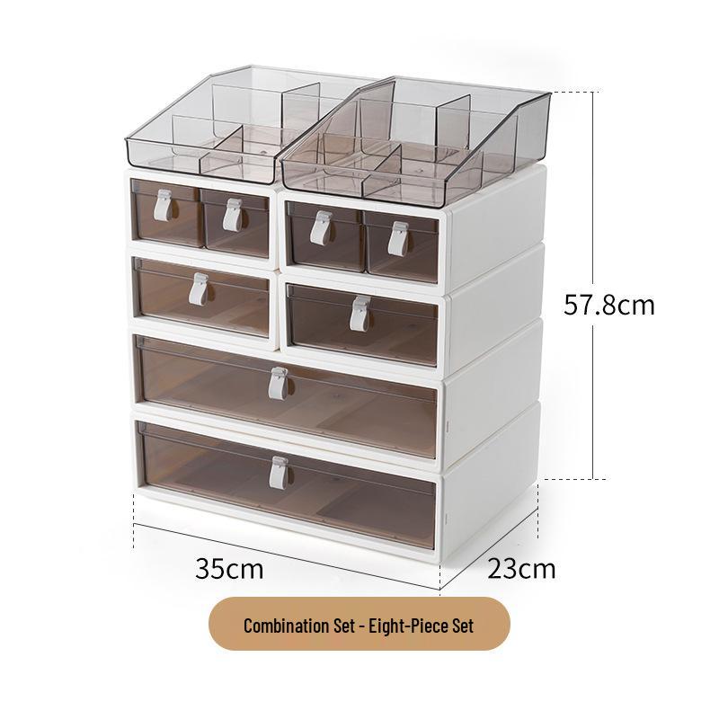 Transparent Desk Organizer Drawer for Cosmetics and Stationery