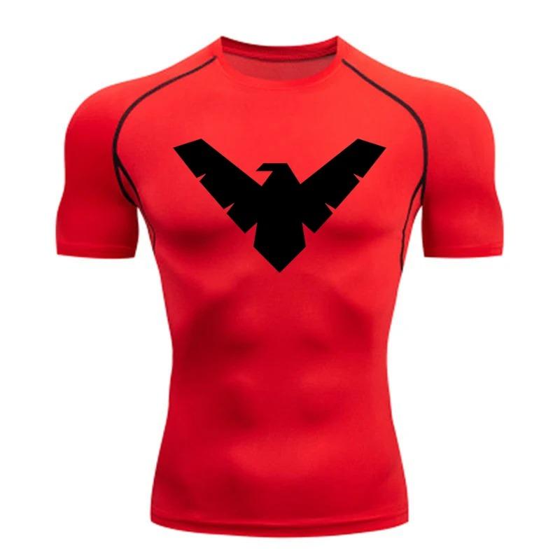 Maglia Compressiva Manica Corta Estiva Uomo Top Sportivo T-shirt da Corsa Asciugatura Rapida Palestra Allenamento