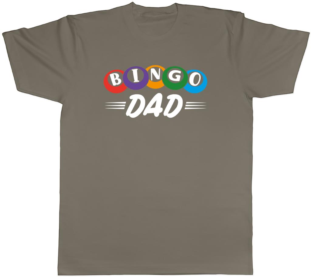 Bingo Dad Mens TShirt Number Card Jackpot Tee Gift