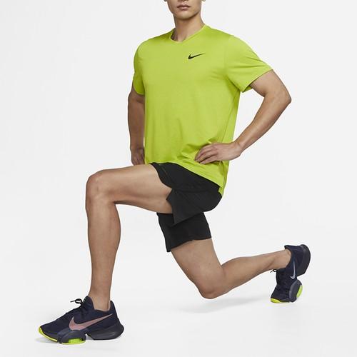 Nike Solid Color Casual Quick-Dry Sports T-Shirt for Men in Green