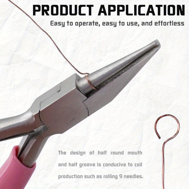 Mini 5Inch Round Concave Pliers Wire Looping Pliers Precision Jewelry Pliers Wire Looping Pliers for DIY Jewelry Making