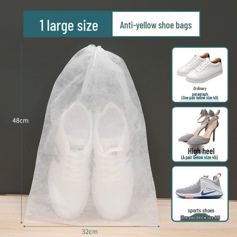 Portable Dustproof Non-Woven Yellow Shoe & Boot Covers with Sun Protection for Drying & Storage