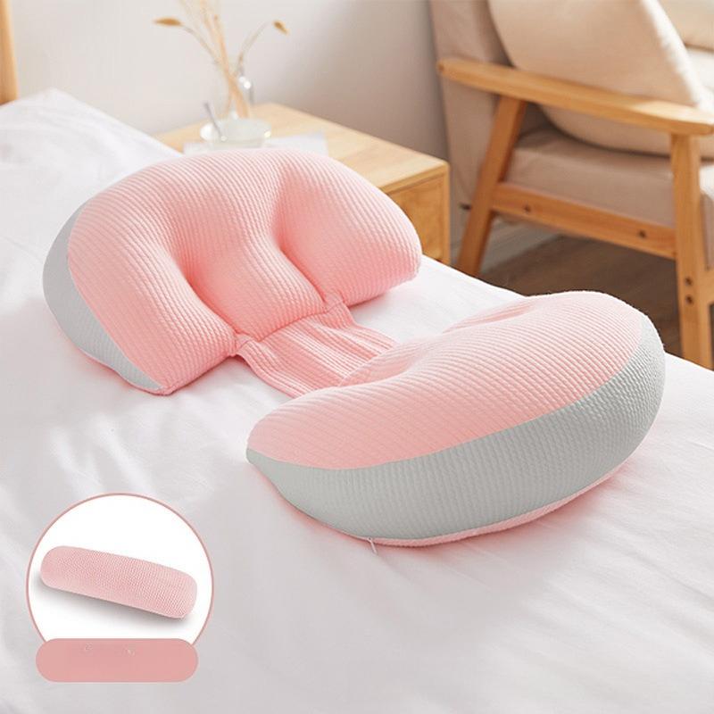 

Pregnancy Pillow Waist Protection Side Lying Pillow Relieve Pressure Nursing Pillows Adjustable U-shaped Cushion Multi Functional Sleeping Companion 76x38x12cm 1pcs розовый