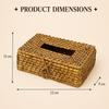 Eco Decx Handcrafted Rattan Tissue Box  Holder, Woven Tissue Paper Cover for Bathroom, Dining Table & Home Decor, 23 X 15 X 9 Cm