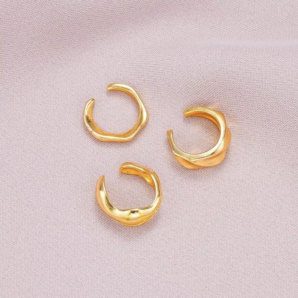 3pcs Set Irregular Helix Cartilage Clip Fake Piercing Women Earrings Chunky Jewelry Kit