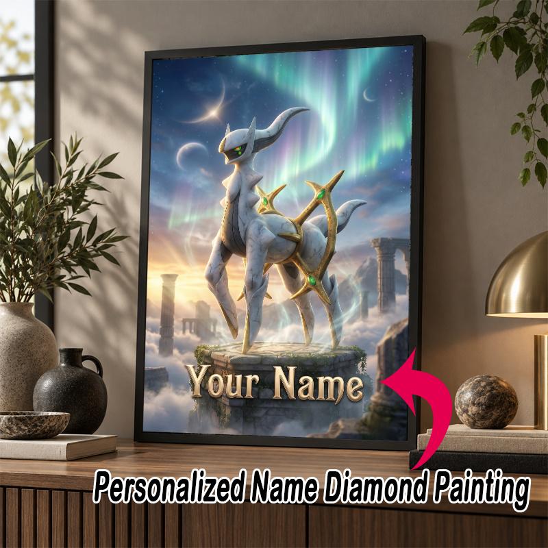 Personalized Arceus Diamond Art Custom Name 5D Diamond Painting Full Drill DIY Craft