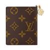 Louis Vuitton Charms Solid Color Letter Gold Hardware Pendant Coated Canvas Wallet Women Wallet Brown Blue M14613