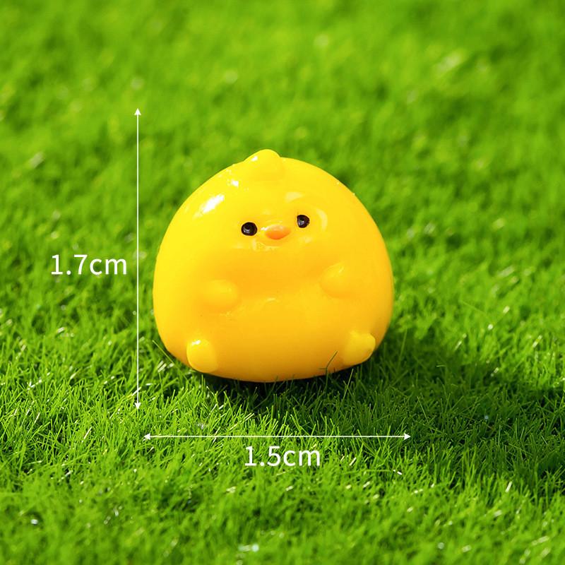 10Pcs Cartoon Funny Yellow Duck Animal Miniatures Diy Resin Ornaments Fairy Garden Decoration Moss Terrarium Micro Landscape