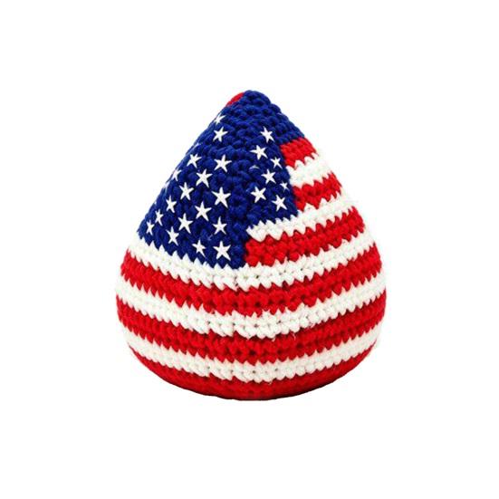 Sandbag Toy Ball Independence Day Soft Crochet Balls Fun Outdoor Juggling Balls for Active Play And Coordination Improvement D