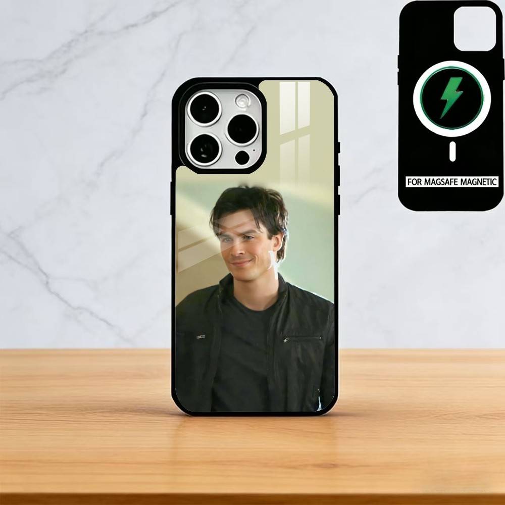 D-Damon Salvatore Phone Case For iPhone17,16,15,14,13,12,11 Plus,Pro Magnetic For Magsafe Wireless Charging