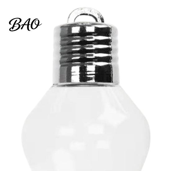 Light Bulb Shaped Storage Christmas Shape Jar, Transparent Refillable Hanging Baubles Ornament, Tree Pendant for Holiday Home Party Decoration