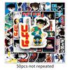 50 Japanese Anime Conan Character Waterproof Motorcycle Stickers - 50 Sheets of Creative Graffiti Style Decor.