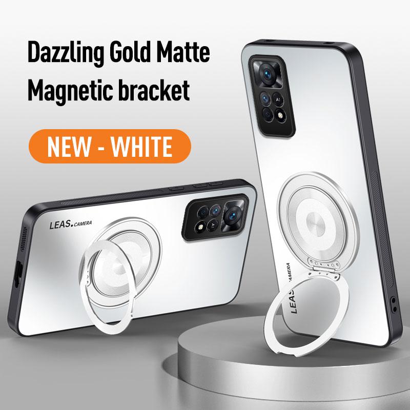 

For Xiaomi Redmi A5 13C 14C Note 11 13 14 Pro Plus Global Magnetic Ring Stand Back Phone Case Magsafe Ring Lens Protective Cover Redmi Note 14 Pro+ 5G (Global) белый