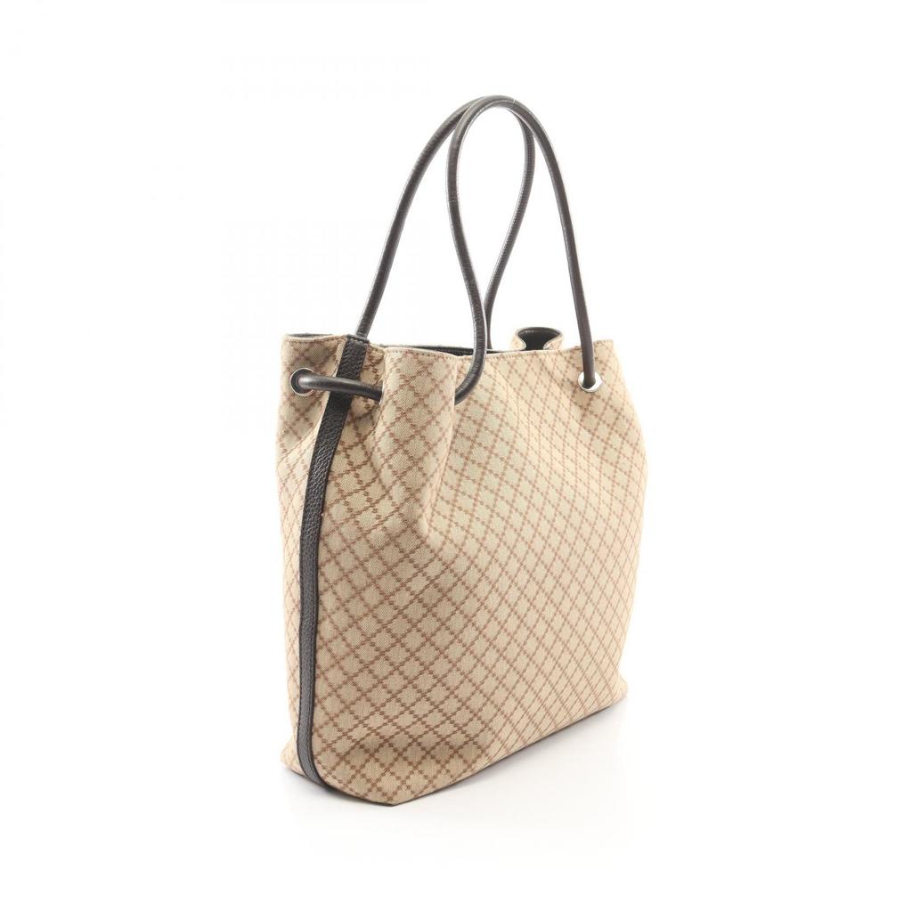 Used GUCCI Diamante Tote Bag 152279 Canvas Leather Beige Brown Used Women