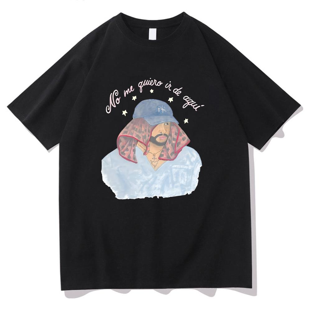DTMF Merch No Me Quiro Tee Bad Bunny Graphic T Shirts Men's Clothing Creative Design Fashion T-shirts Unisex Cotton Short Sleeve