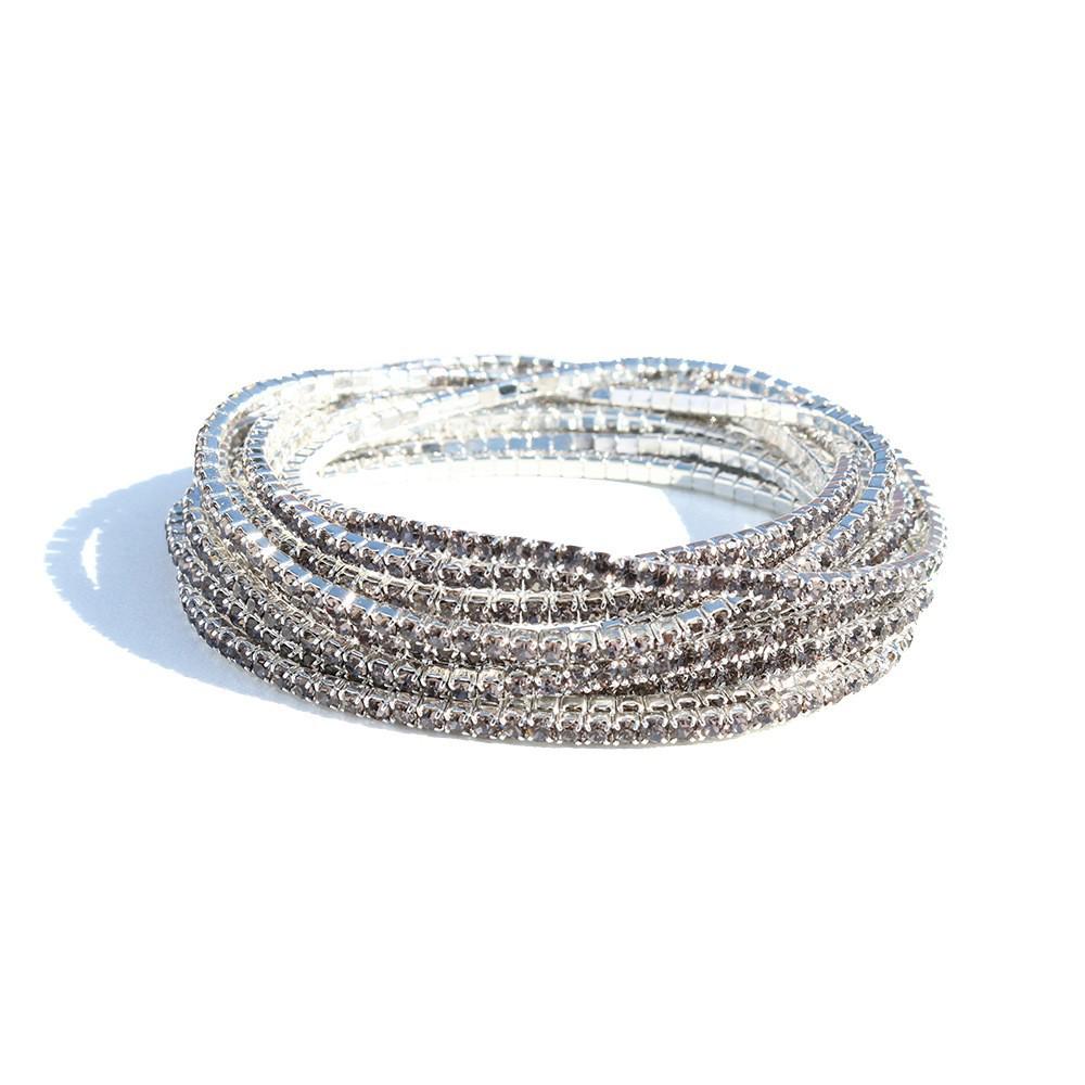 European & American Style Colorful Zircon Diamond Elastic Tennis Bracelet