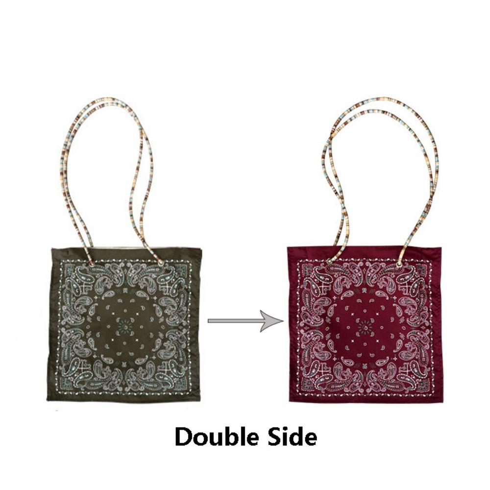 

Printed Cashew Flower Canvas Bag Double Side Canvas Tote Bag Casual Women s Handbag Travel S