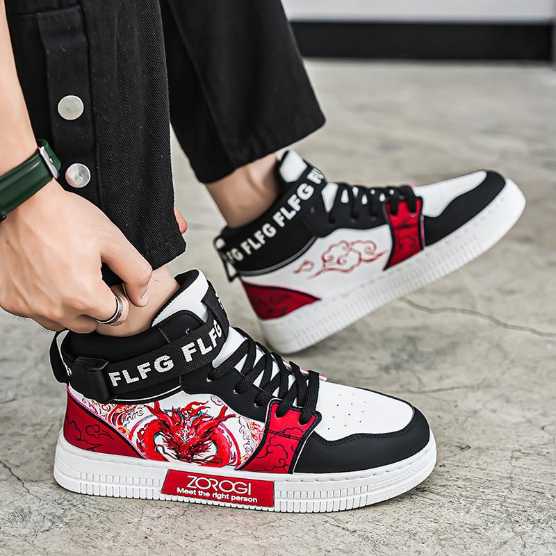 Scarpe da skateboard alla moda da cartone animato Uomo Bambino Sneakers alte Uomo Casual Trainer con plateau Uomo Sneakers Anime zapatillas de mujer