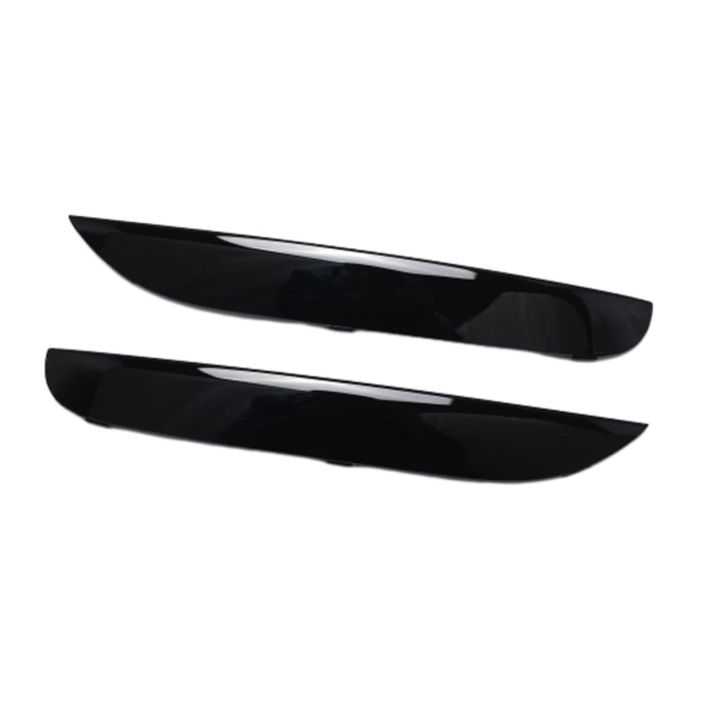 2PCS Gloss/Carbon Black Front Bumper Grill Moulding Trim for BMW 7 Series F01 F02 M Sport 2009 2010 2011 2012 2013 2014 2015