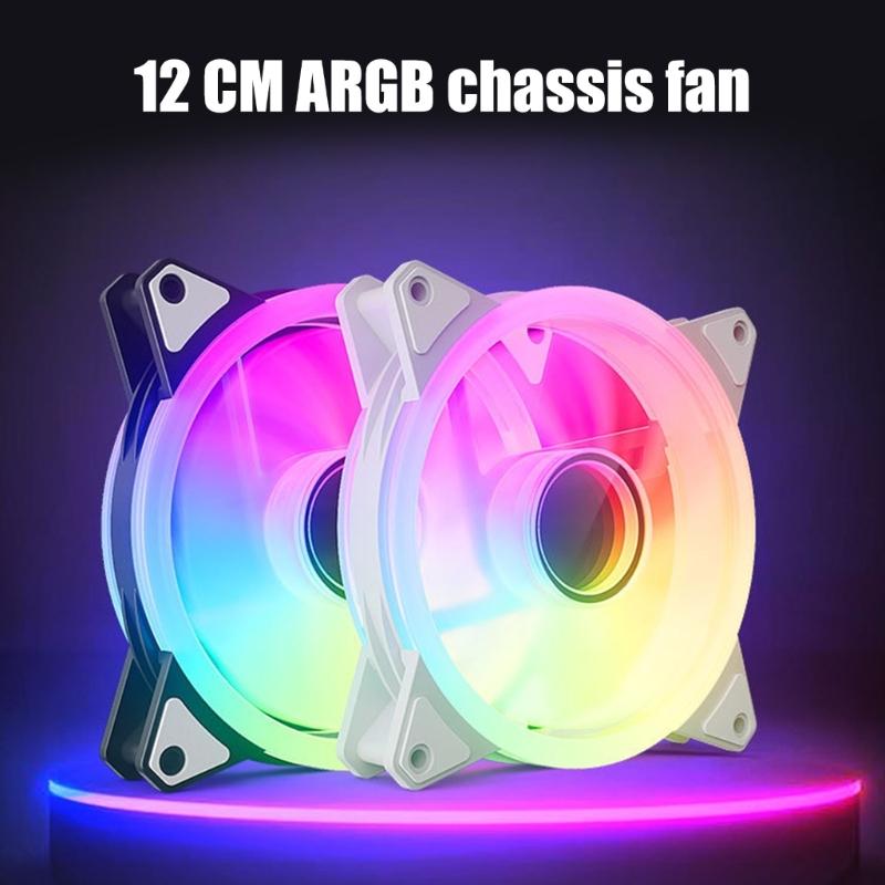 Quiet 120mm PC Cooling Fan With Hydraulic Bearing And ARGB Lighting Computer Chassises Fan For Desktop Case