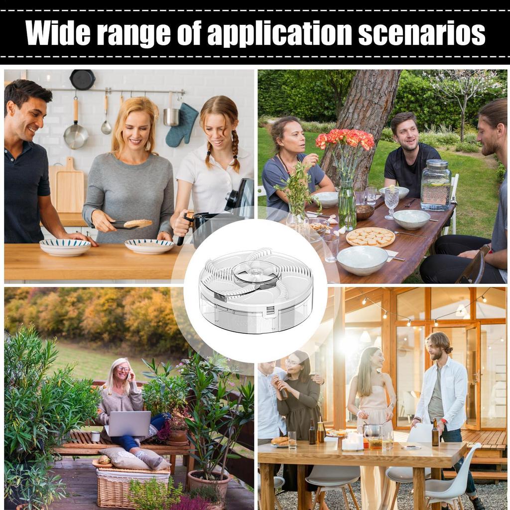 Automatic Fly Catcher Electric Fly Trap Catcher Device Indoor Rechargeable Rotating Repel Tool Household Flying Control