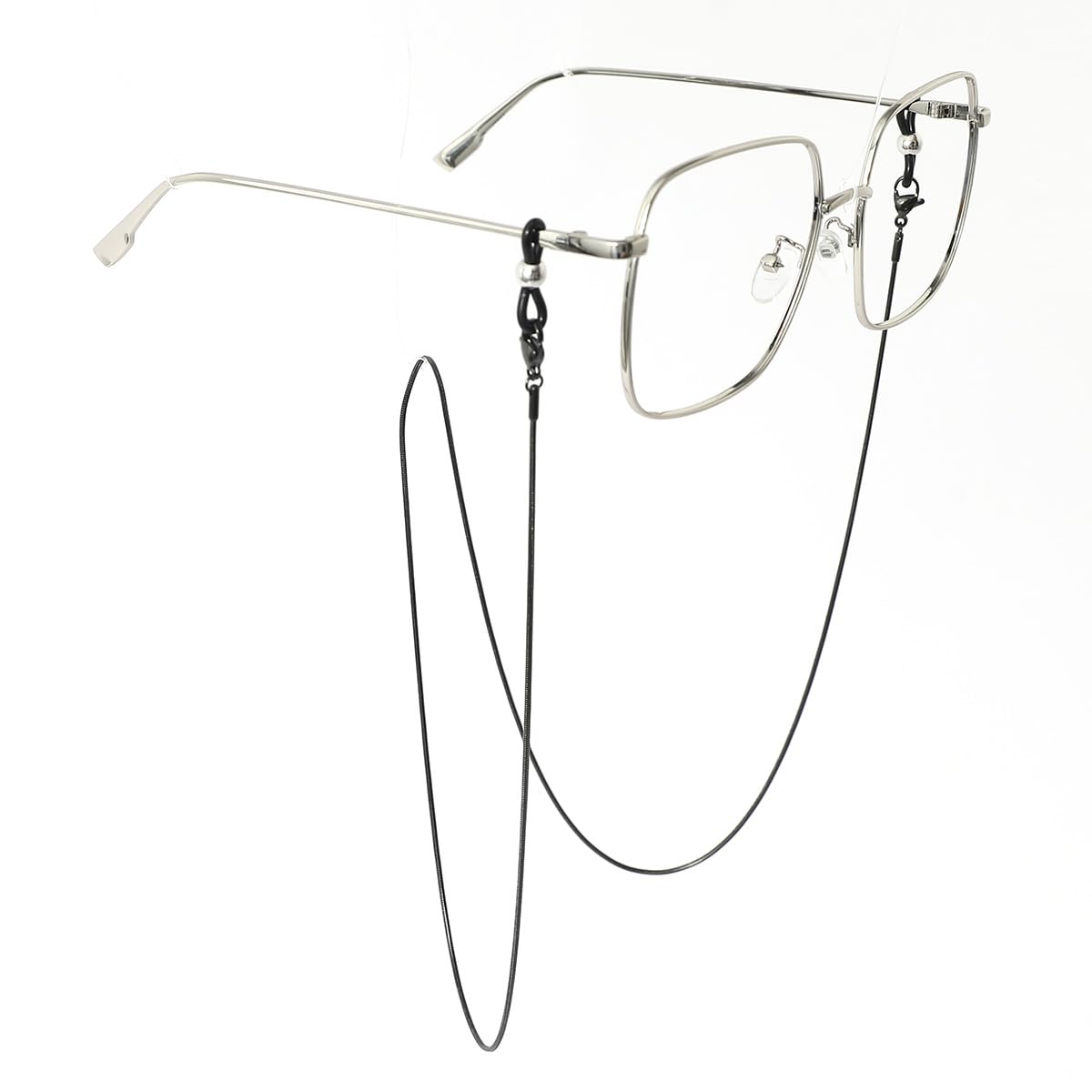 

MKY factory Набор из 2 цепочек для очков для мужчин и женщин, Черный, чёрный