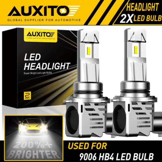2X AUXITO 9006 HB4 LED Headlight Kit Fog Bulbs High Low Beam 6500K White M3 EOA