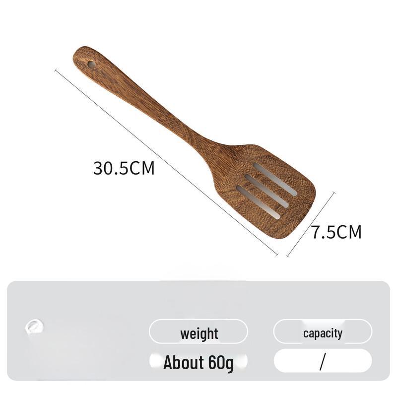 Abay Paint-Free Long Handle Wooden Wok Spatula