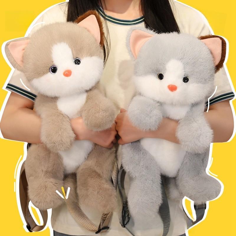 Cat Plush Cute Toy Backpack Children Girl Festival Gift Soft Animal Carrier Doll