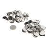 100 Set Pin Back Button Parts Blank Smoothing Metal Durable Clip Button Making Supplies for Badge Craft DIY 56MM