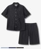 MINDBRIDGE [Set] Linen-Like Denim Shirt & Half Pants Set - 3 Colors