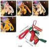 Handmade Pony Keychain Knitting Wool Horse Pendant Bag Pendant Zodiac Key Ring  New Year Gift