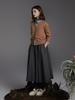 Luvm Shirring Skirt_Charcoal Gray