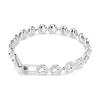 Swarovski Un Bracciale Angelico Monocolore Luminoso con Cristalli Imitazione Intarsiati Placcato Rodio da Donna Bianco 5682279