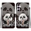 Animal Case Lion Panda Leather Phone Cover For Samsung Galaxy A25 A05 A15 4G A35 A55 5G Wallet Flip Card Magnetic Protect Cases
