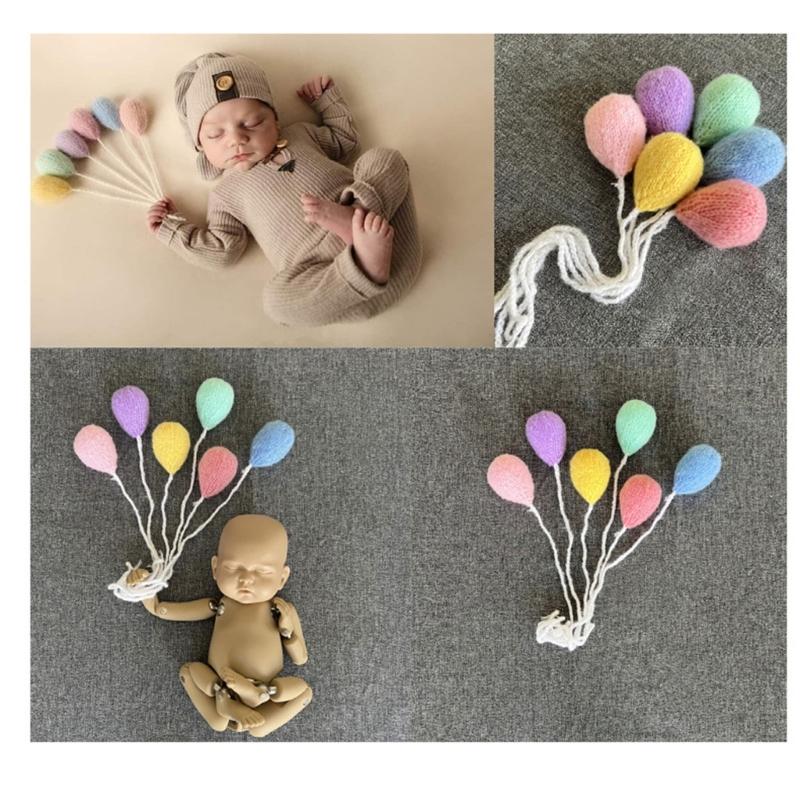 Newborn Photo Posing Props Knit Balloon Photography Props Baby Photo Props Cute Photo Posing Gear Infant Photo Backdrop