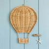 Creative Handmade Rattan Wall Accents Cartoon Style Wall Hang Mini Pendant Hot Air Balloon Shape Hanging Ornament Home Shooting