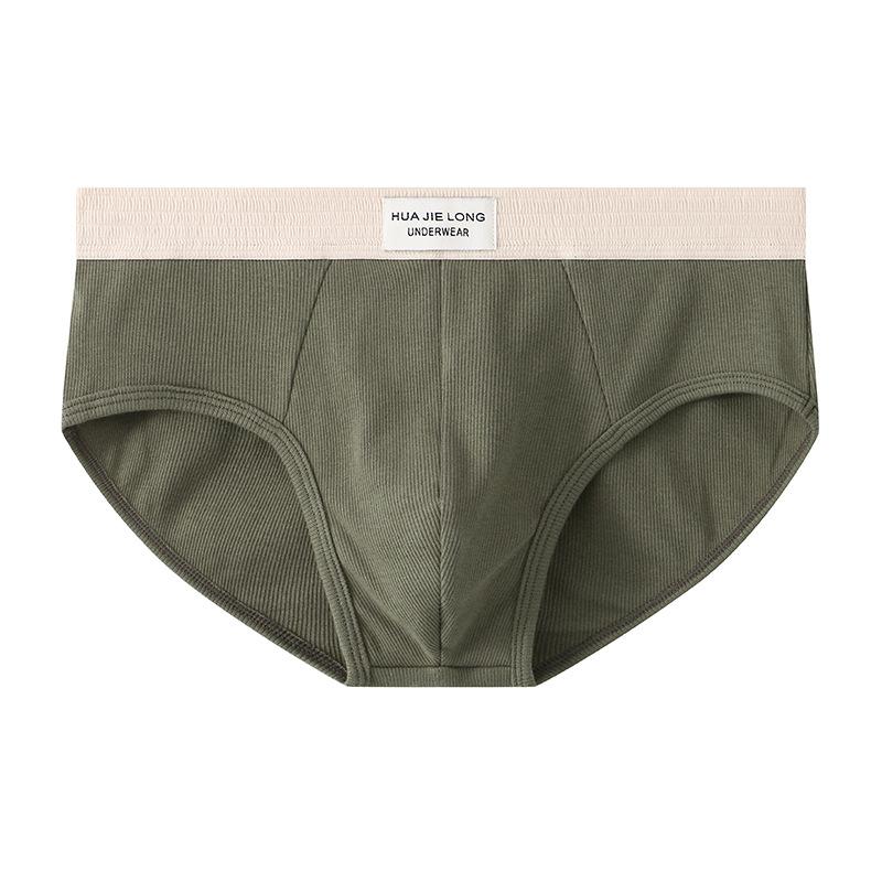 Solid Color Men's Underwear Multi-color Wholesale Mid Waist Breathable Triangle Underwear