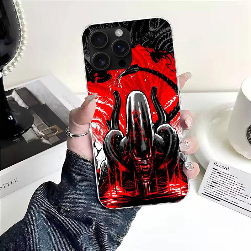Cool A-Alien X-Xenomorph For iPhone 17 Air 16 15 14 Plus 13 Mini 12 11 Pro Max Phone Case 16E 7 Print 8 SE Fundas Cover Soft Coq