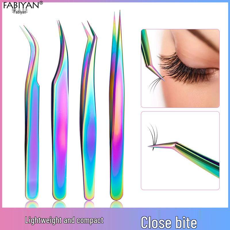 

Золотой пинцет для наращивания ресниц «Распускающееся перо»: Нержавеющая сталь, Цветной, Высокоточный пинцет для бровей и инструмент для нейл-арта.