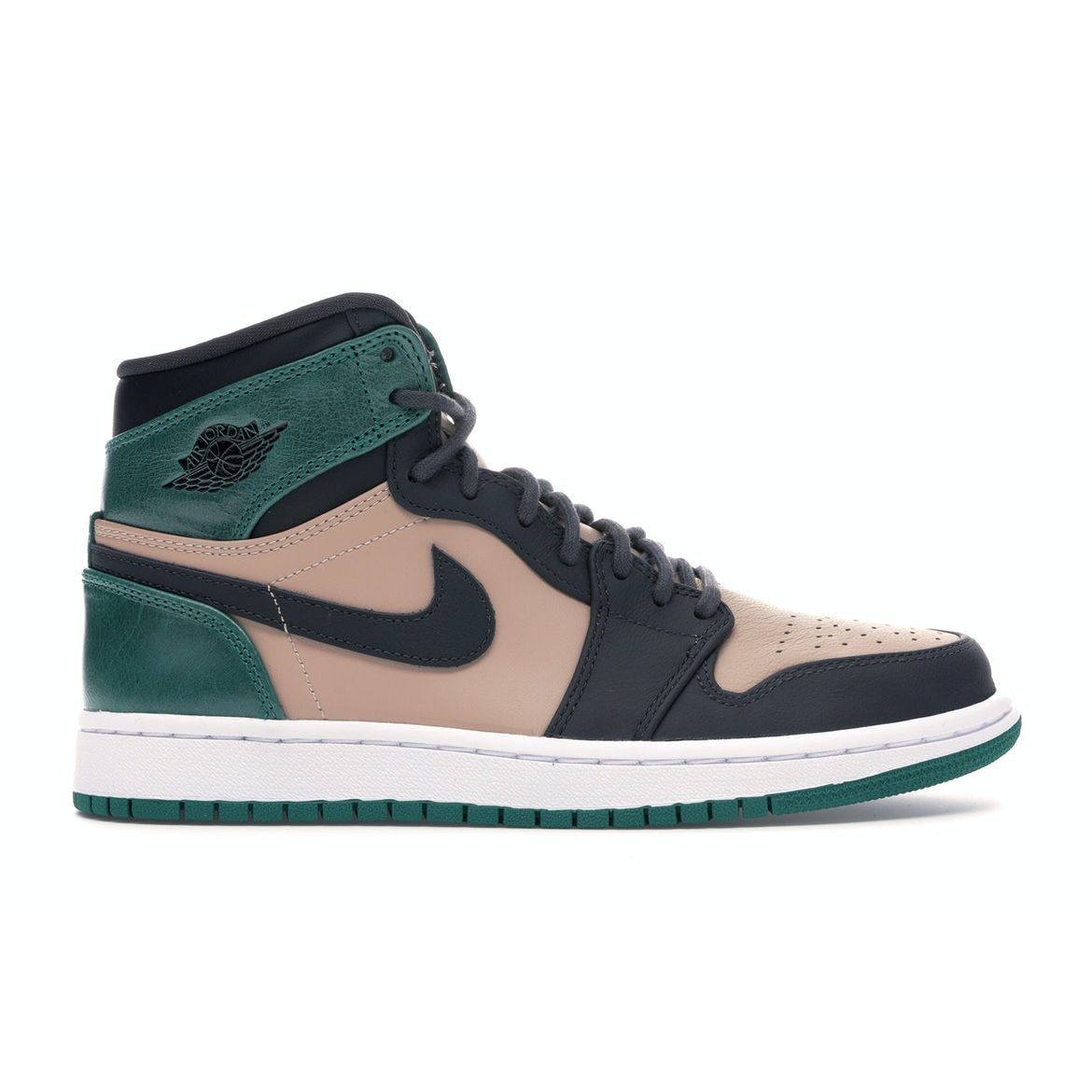 

Женские кроссовки Air Jordan 1 High Premium Mystic Green био-бежевый антрацит-мистик-зеленый AH7389-203