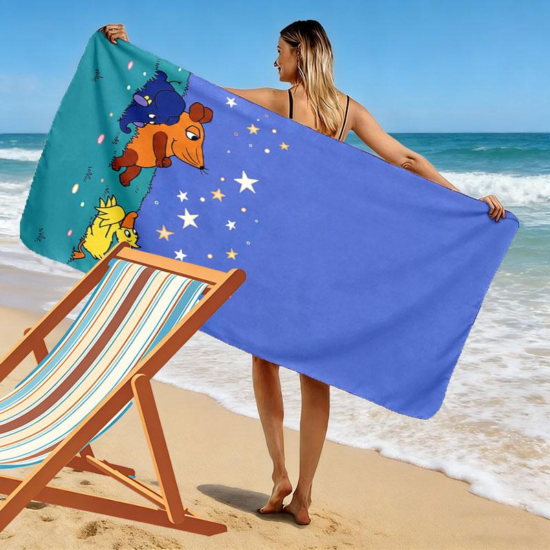 Die Maus Beach Towel, Large Soft Quick Dry Towel for Beach Camping Swimming