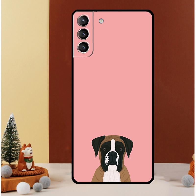 Boxer Dog Case For Samsung Galaxy S25 S26 Ultra S21 S22 S20 S23 S24 Ultra S10 Plus S25 FE Cover Funda