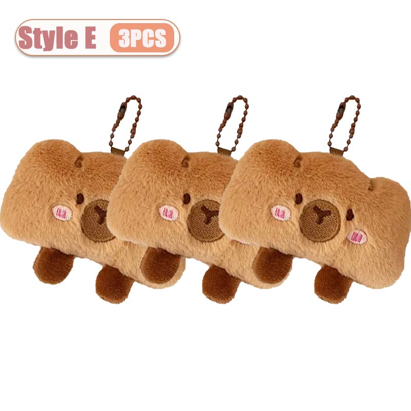 1-10PCS Creative Cartoon Food Plush Keychain Cute Plushie Doll Versatile Keyring Backpack Charm Pendant Decoration for Student