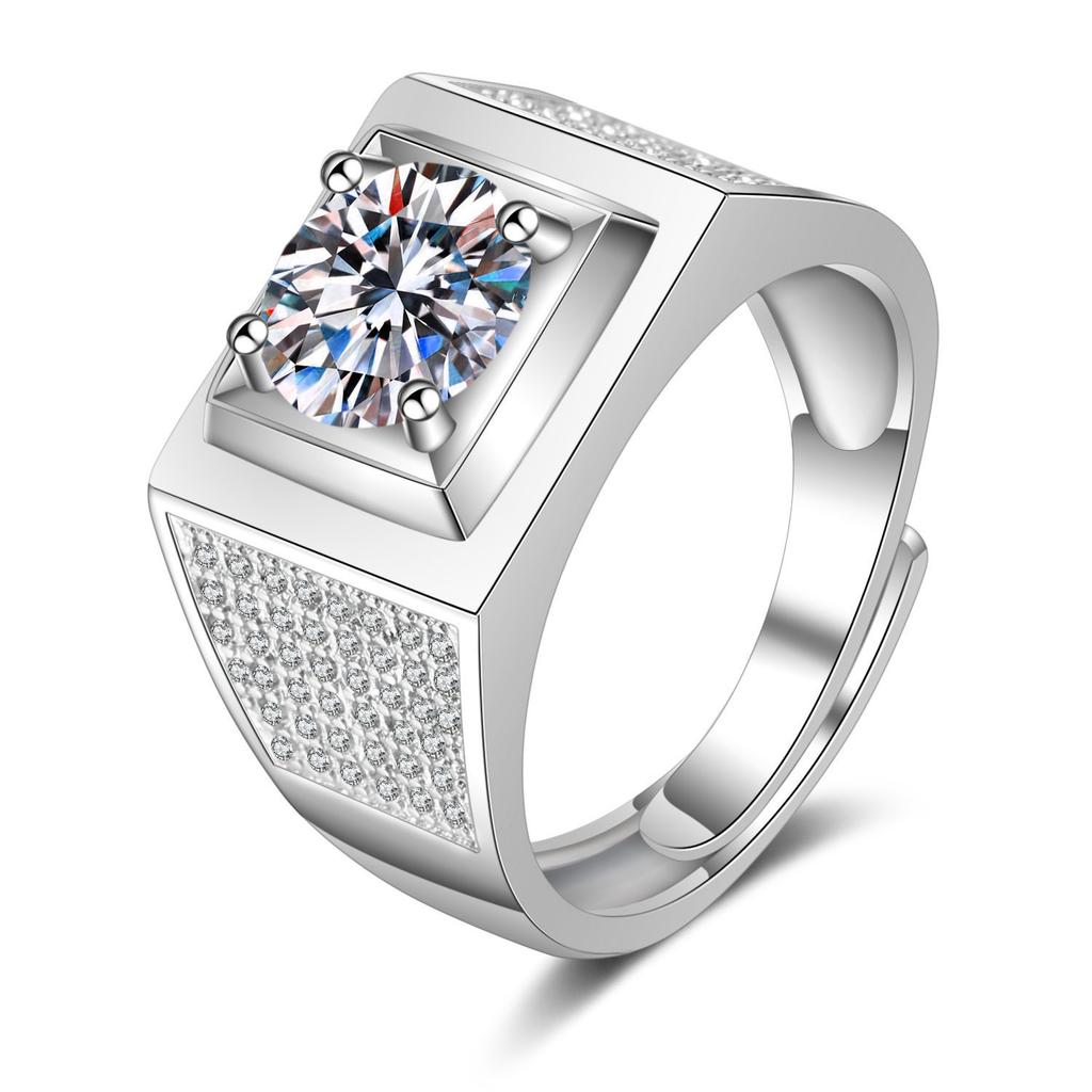 2026 Fashion Versatile Zircon Women's Classic Six-claw One-Carat Women's Ring Living Ring