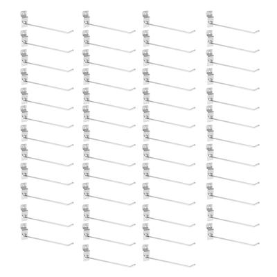 50Pcs Supermarket Shelf Hook Iron Strong Wear Resistant Flat Tip Peg Board Hook Slatwall Hanger